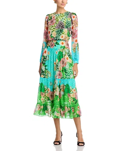 Saloni Isabel Dress In Green