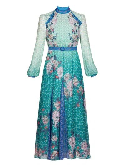 Saloni Jacqui-b Dress In Blue