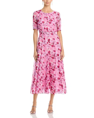 Saloni Jasmina Silk Georgette Dress In Pink