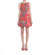 Saloni Jess Jacquard Mini Dress In Red In Red