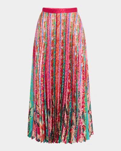 Saloni Kim Mosaic Stripe Skirt In Mosaic Stripe Plmt