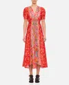 Shop Saloni Lea Long Dress In Multicolor