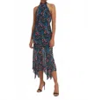 Saloni Lila Dress In Flori Midnight In Multi