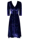 Saloni Margot-b Dress In Sapphire