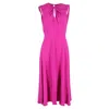 Saloni Marla Long Dress In Pink Rayon