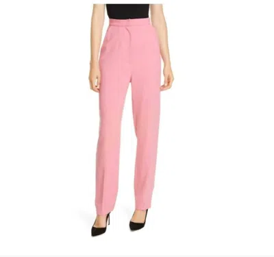 Saloni Maxima Rose Straight Leg High Rise Dress Pants In Pink