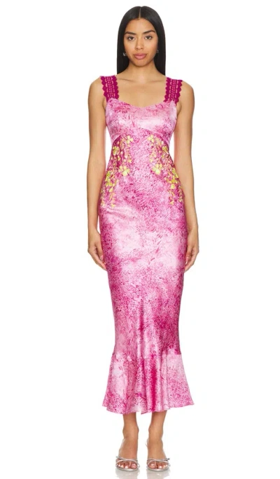 Saloni Mimi-c Dress In Thistledown Blossom
