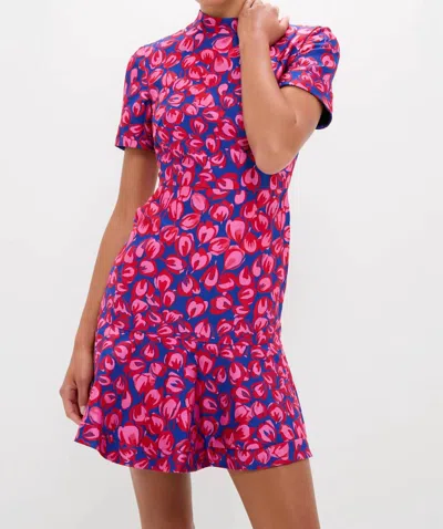 Saloni Min-c Dress In Azure In Pink