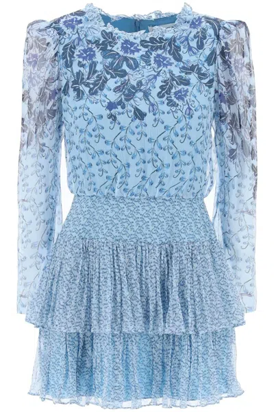 Saloni "mini Chiffon Dress Ava B In In Light Blue