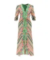Saloni Mitsu B Mix-print Midi Dress In Multicolor