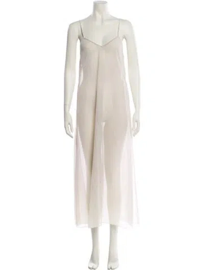 Pre-owned Saloni Nightgown In Neutral