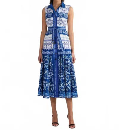SALONI NYA MIDI DRESS IN RIVIERA