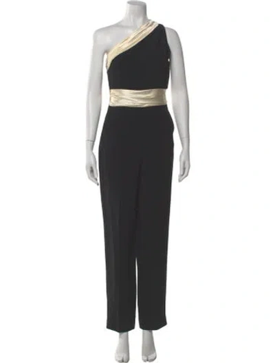 Pre-owned Saloni One-shoulder Jumpsuit In Gray