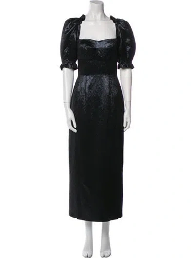 Pre-owned Saloni Printed Long Dress