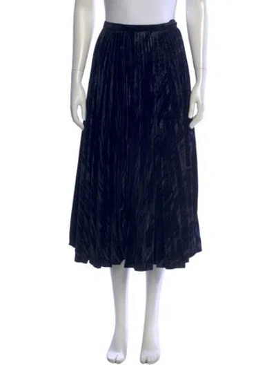 Pre-owned Saloni Printed Midi Length Skirt In Blue