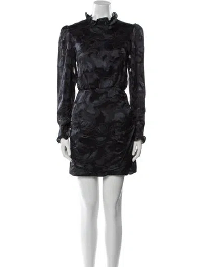 Pre-owned Saloni Printed Mini Dress In Multi