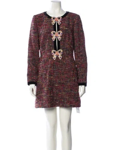 Pre-owned Saloni Printed Mini Dress W/ Tags