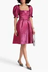 Saloni Rachel-d Mini Dress In Metallic Pink