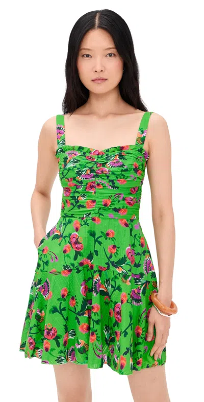 Saloni Rae Mini Dress Saffier Apple In Green
