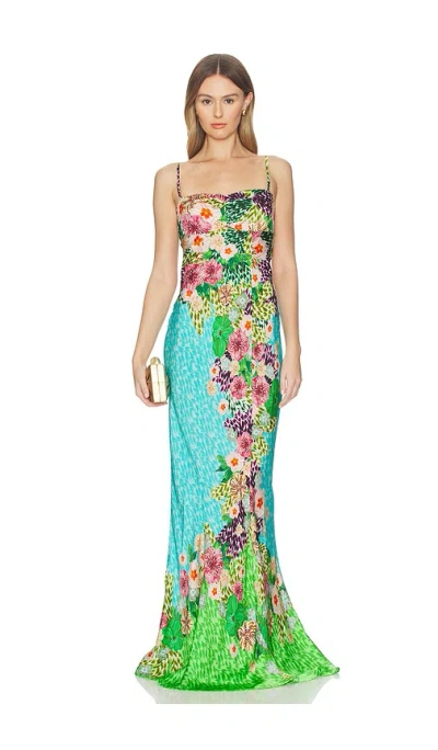 Saloni Renee Long Dress In Multi