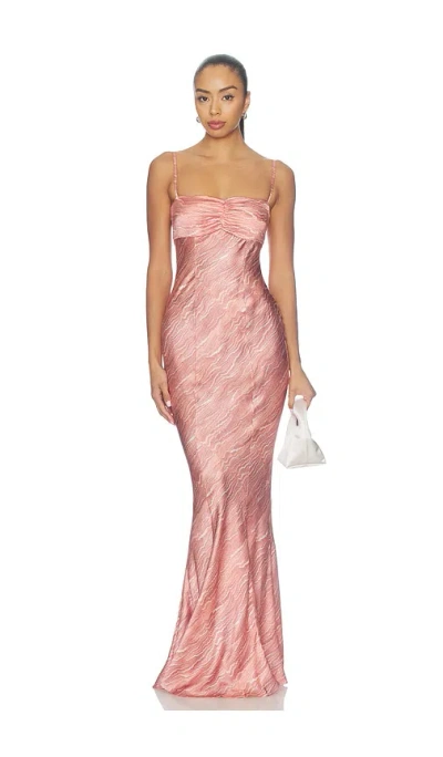 Saloni Renee Maxi Dress In Pink