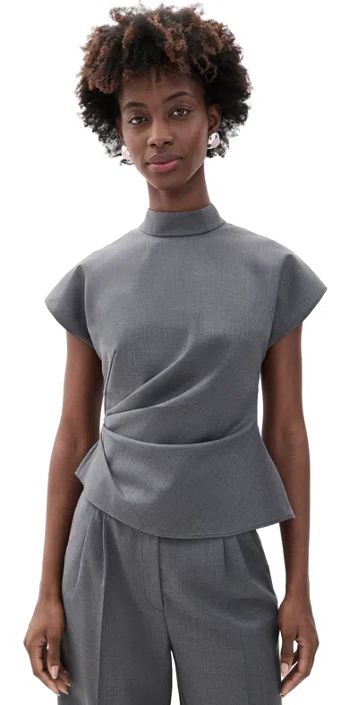 Saloni Rhona Top Slate Grey In Gray