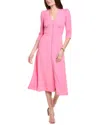 Saloni Sable Cady Midi Dress In Pink
