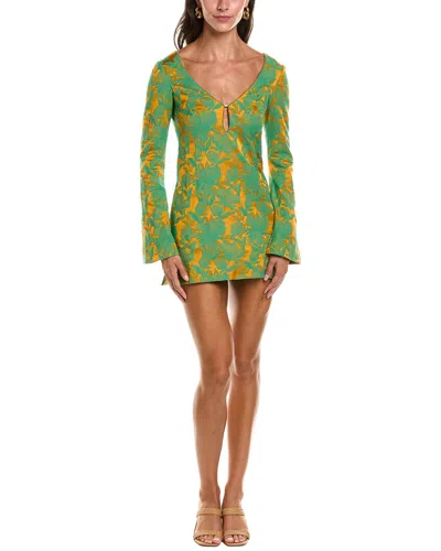 Saloni Sade Lily Brocade Tunic In Green
