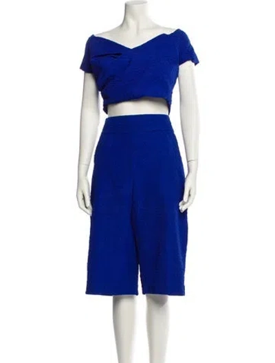 Pre-owned Saloni Set In Blue