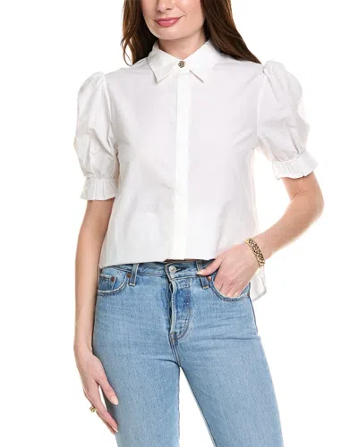 Saloni Silk-blend Shirt In White
