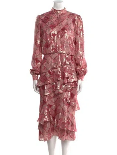 Pre-owned Saloni Silk Knee-length Dress