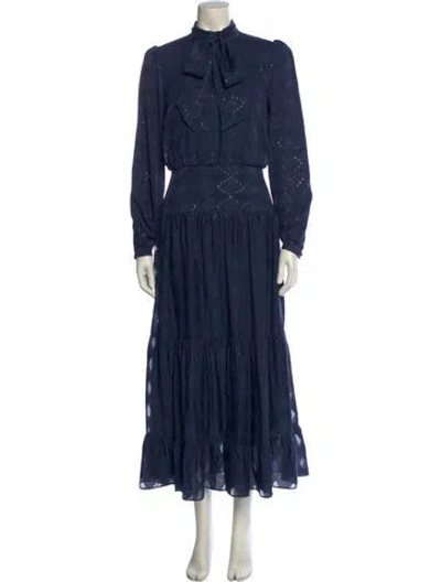 Pre-owned Saloni Silk Long Dress