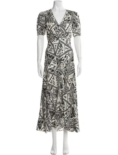 Pre-owned Saloni Silk Long Dress
