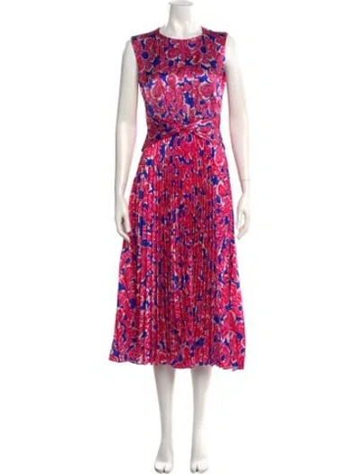 Pre-owned Saloni Silk Long Dress W/ Tags In Pink