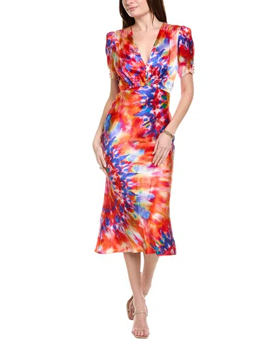 Saloni Silk Maxi Dress In Multi