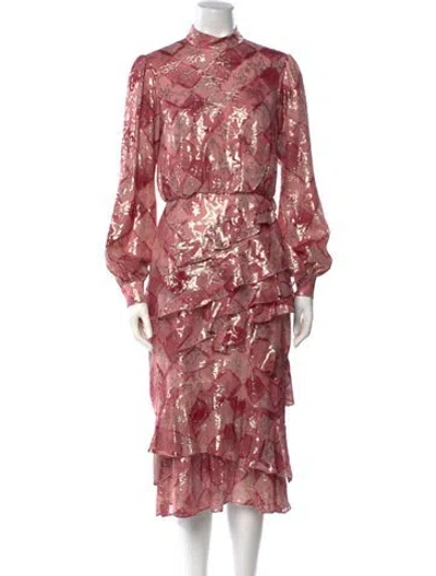 Pre-owned Saloni Silk Midi Length Dress