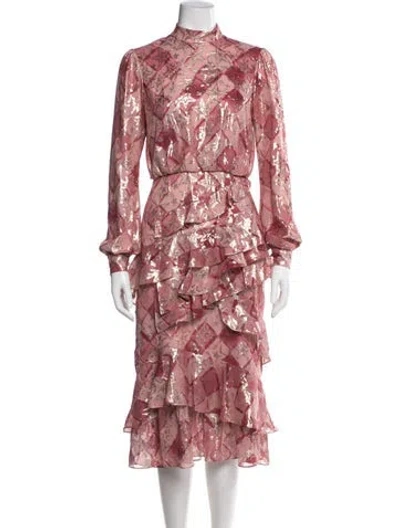 Pre-owned Saloni Silk Midi Length Dress