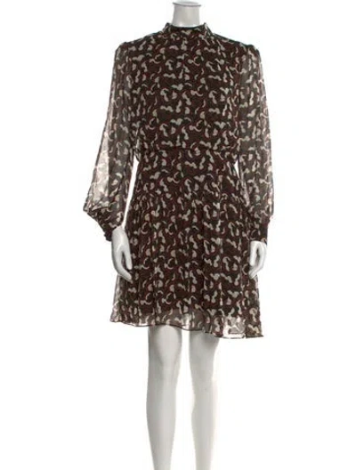 Pre-owned Saloni Silk Midi Length Dress In Black