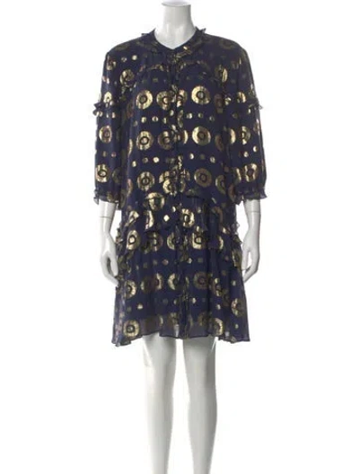 Pre-owned Saloni Silk Mini Dress