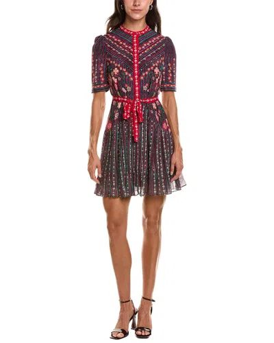 Saloni Silk Mini Dress In Multi