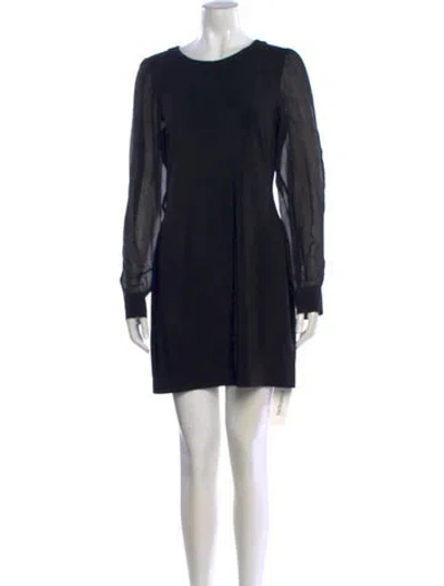 Pre-owned Saloni Silk Mini Dress In Black