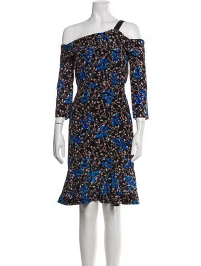 Pre-owned Saloni Silk Mini Dress In Black