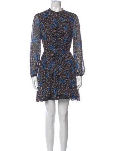 Pre-owned Saloni Silk Mini Dress In Black