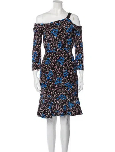 Pre-owned Saloni Silk Mini Dress In Multi