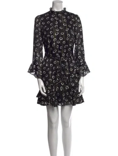 Pre-owned Saloni Silk Mini Dress In Multi