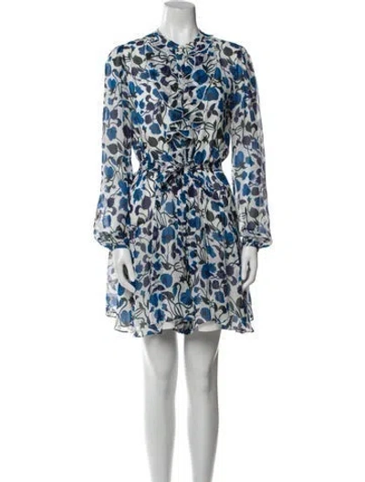 Pre-owned Saloni Silk Mini Dress In Multi