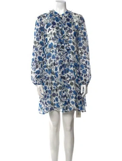 Pre-owned Saloni Silk Mini Dress In Multi