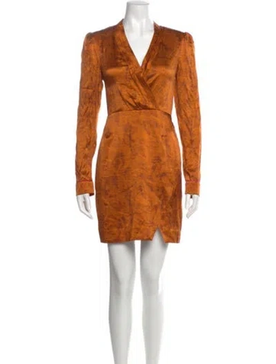 Pre-owned Saloni Silk Mini Dress In Multi