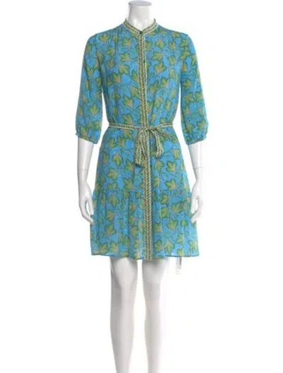 Pre-owned Saloni Silk Mini Dress In Multi
