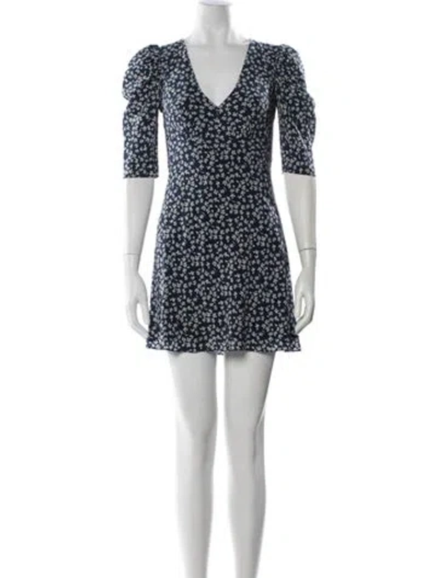 Pre-owned Saloni Silk Mini Dress In Multi